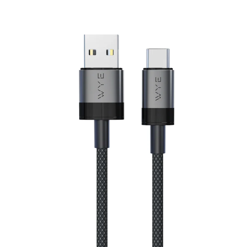 WYE DC61 Braided USB-A to USB-C Ultra Fast Charge & Sync Cable