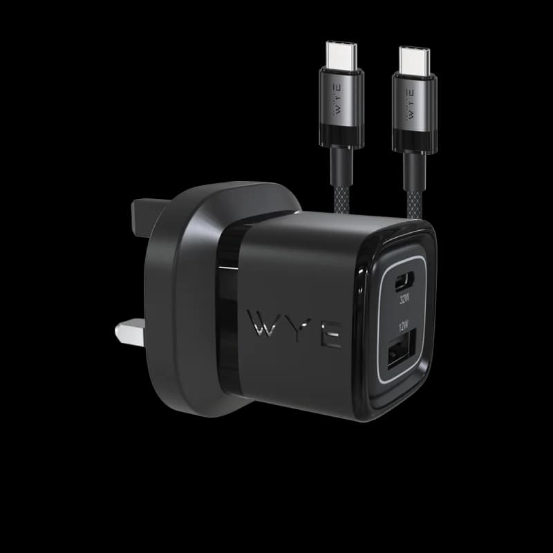 WYE 32W Dual-Port USB-C & USB-A Fast Charging Kit + 240W USB-C Cable