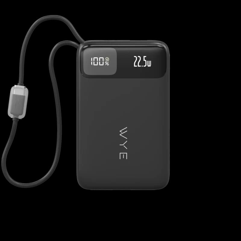 WYE 10000mAh 22.5W Fast Charging Power Bank with Built-In Cables PB65